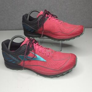 Brooks Mazama Trail Running Shoes Pink Teal Black Womens Size 10.5 Athletic